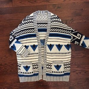 UO Boho Aztec Oversized Sweater Size Small